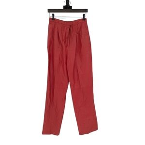 Women's West Bay Top Grain Genuine Leather Straight Leg Pant Red 10 western